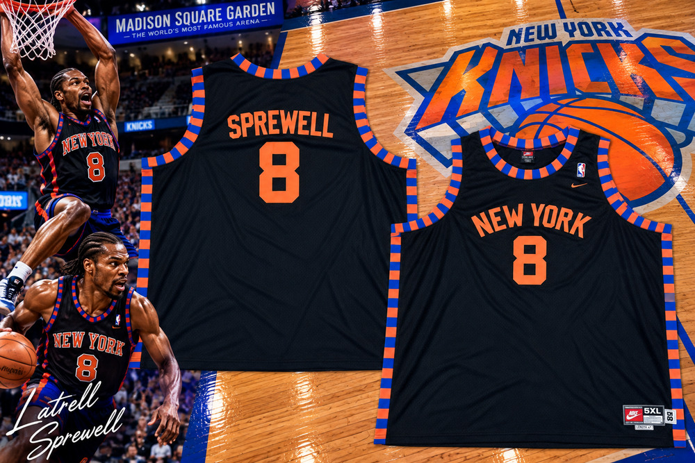 New York Knicks Latrell Sprewell Nike Rewind Jersey 5XL +2 Y2K Vintage NBA
